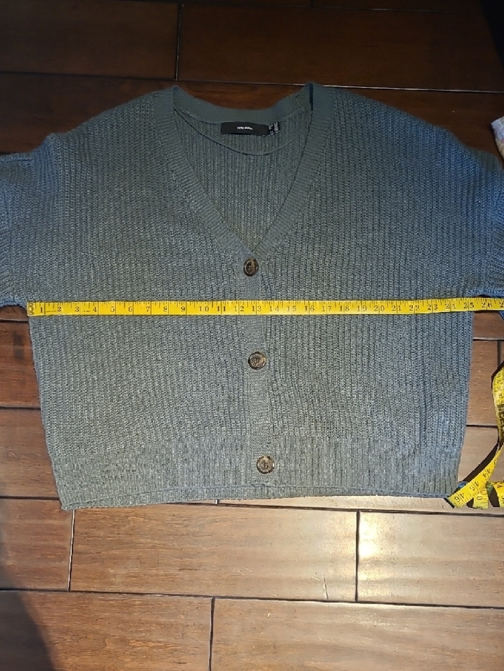 Vero Moda Olive Knit V-Neck Button Cardigan - Picture 9 of 10